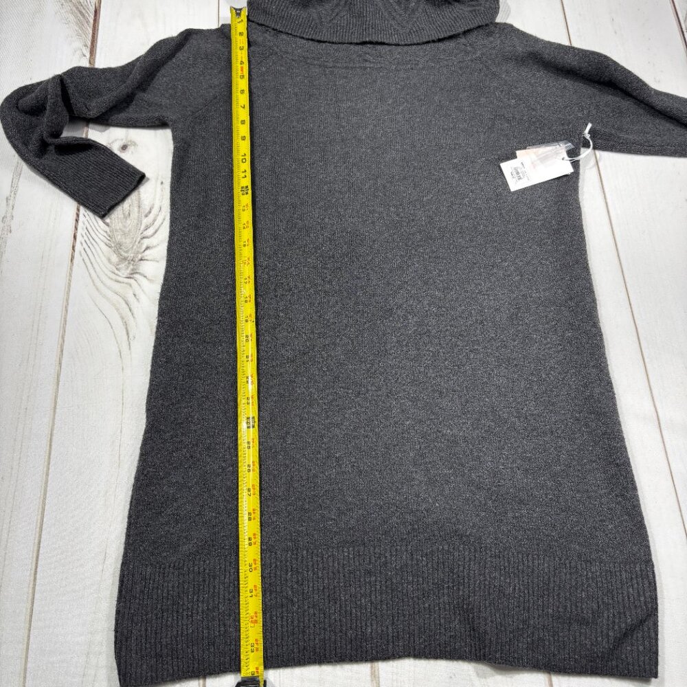 NEW Candies Junior's XL Sweater Dress Long Tunic Cowl Gray Skiing Winter NWT - Picture 15 of 16